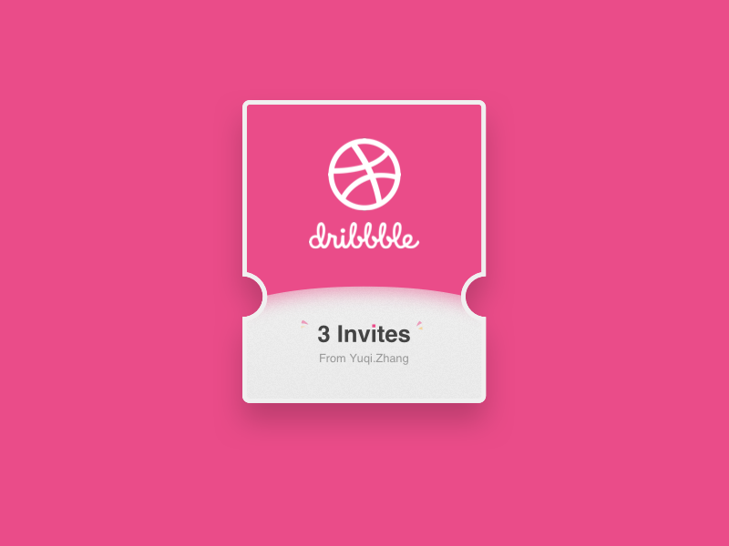 3 Dribbble Invites 3 dribbble invite invites sketch