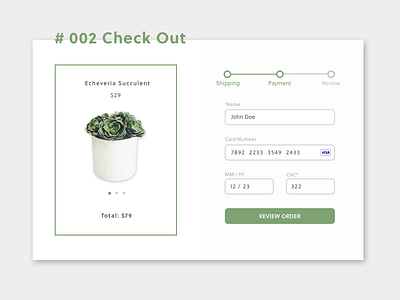 Daily UI 002 - Check Out checkout daily100 dailyui dailyui 002 plant sketch uid