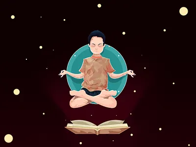 Concentration 2d art book art character art concentration digital artist digital painting digitalart illustration meditation