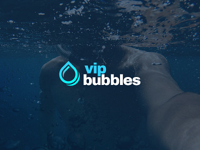 VIP Bubbles blue brand identity branding bubbles designer graphic designer icon icon design identity logo logo design logo designer water water droplet