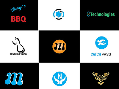 Pack of minimal Logos animation app blue brochure design character clean design flat icon identity illustration illustrator lettering logo minimal mobile type typography vector web