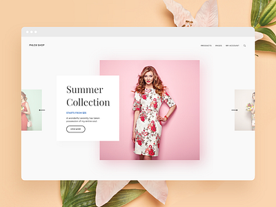 Shop header adobe xd clean depth fashion header minimal shop slider store template woo wordpress