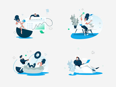 Dougs Illustrations agency illustration illustrator paris ui ux webdesign