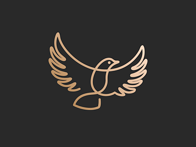 Bird icon animal bird brand branding creative design falcon gold graphic icon illustration logo mark nature