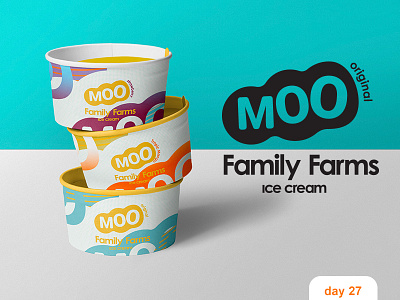 Moo - dlc day 27 bulgaria dailylogochallenge day27 design icecream icon illustration logo mockup photoshop typography