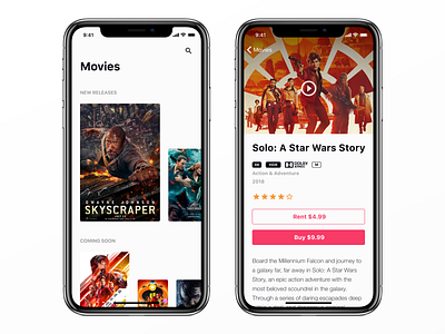 Movies App Concept app ios iphone movies ui ux