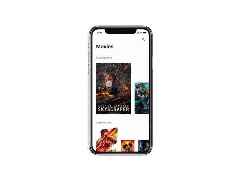 Movies App Concept Prototype adobe xd app ios iphone micro interaction movies ui ux
