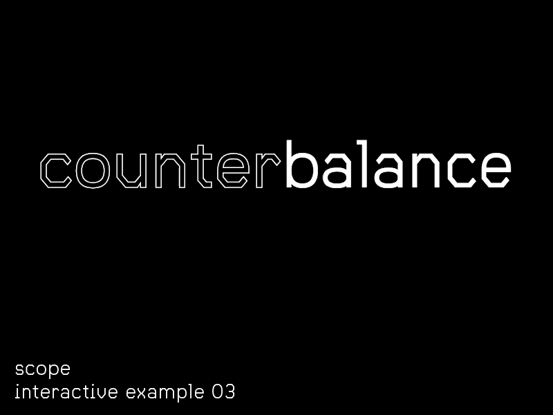 Scope interactive example 03 digital typography interactive type kinetic type responsive type scope type design typography variable font web