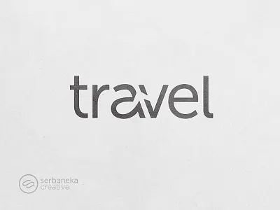 Travel Logotype backpacker logo inspirations negative space plane serbaneka creative travel traveling traveller travellers vacation