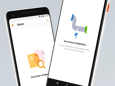 Navility Empty States android app broken empty error icon illustration ios material message note paper pipe state ui