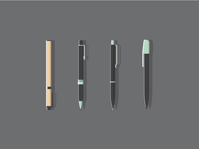 Pens Icon art design flat icon illustration logo pen vector