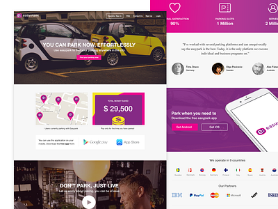 Easy Park color design mobile ui user experience user interface ux visual design