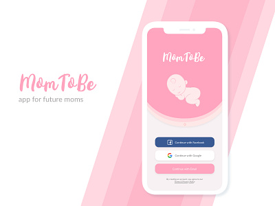 MomToBe - App app sing up ui design