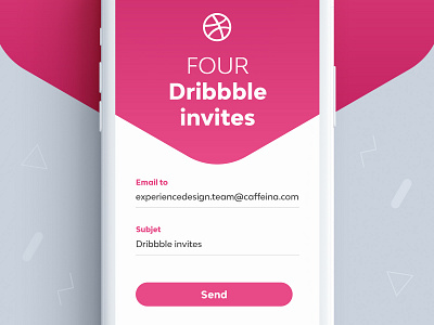 4 Dribbble invites dribbble dribbble player four invite invites ui ux