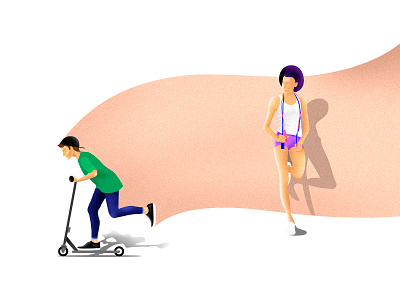 Summer is Coming boy design fitness girl graphic illustration play sport summer woman