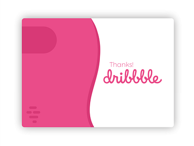 Thanks Dribbble dribbble ui uidesign vector