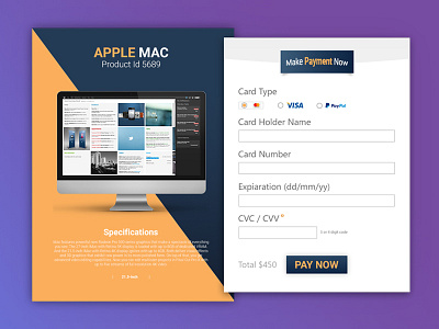 Daily UI: #002 Credit Card Checkout 002 apple mac checkout credit card daily ui daily ui 002 photo photoshop uiux web design