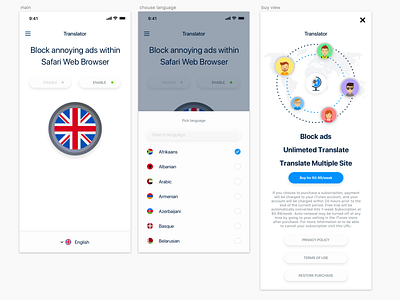 Minimal Translator apple ios iphone xs minimal translator ui ux