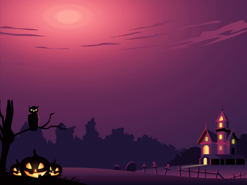 Happy Halloween ambermove animals animation bat halloween horror illustration moon moonshine motion motiondesign october trick or treat trickortreat witch