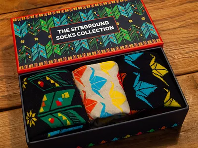 SiteGround Limited Socks Collection branding christmas gift origami socks
