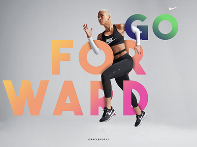 GO FORWARD typography gradient motivational