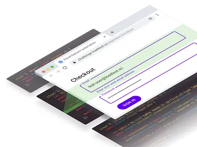 Playing around in Figma for a day browser button code code editor figma green icons illustration input isometric realtime test ux