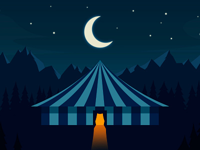 Circus design flat illustration vector