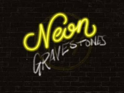 Neon Gravestones custom custom lettering design hand drawn hand lettered hand lettering handdrawn handlettered handlettering handmade illustration lettering logo quote script trench twenty one pilots type typography vintage