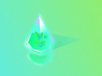 Glass Plants colours glass graphic design green illustration plant ui
