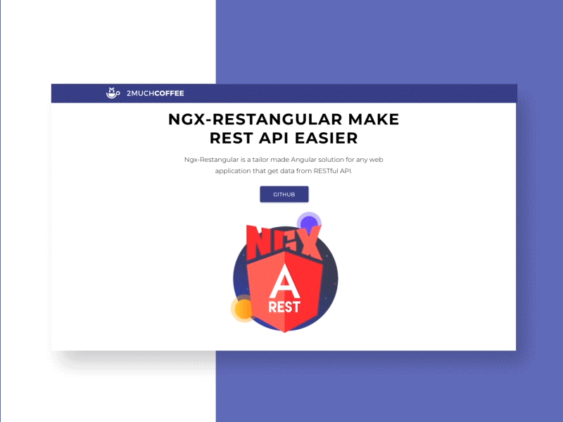 NGX-Restangular Landing Page angular animation app development framework illustration landing opensource space web website