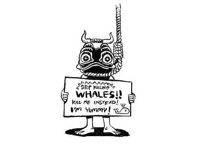 inktober 14 \\ whale art bullfrogbob cartoon characterdesign comics funny graphicdesign illustration illustrator inktober inktober2018 liorshkedi sad savethewhales sketch sketchbook