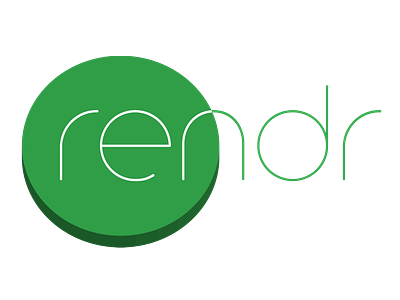 Rendr Logo 3d mobilelogo techlogo