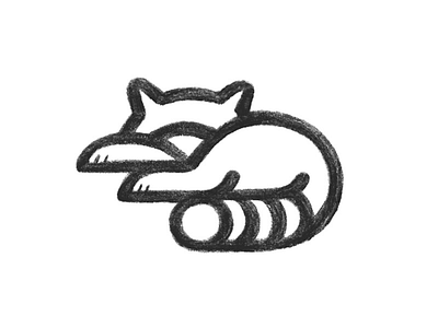 Raccoon animal cute logo mark raccoon sketch symbol