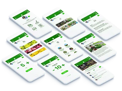 Greenbites app illustration ui ux vector art
