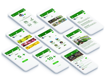 Greenbites app illustration ui ux vector art