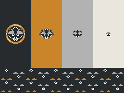 I'm Rick James! branding cougs design illustration logo pattern racoon responsive logo