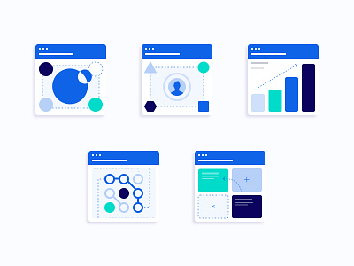 Dashboard Icons browser dashboard icon illustrated icon illustration infographic playful simple ui ui elements ux