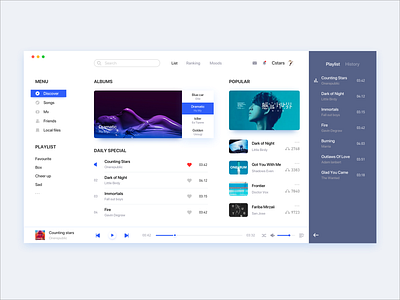 Music player_Web-Light design ui web