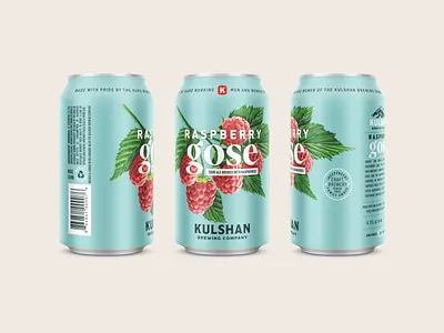 Kulshan Raspberry Gose beer bellingham beverage brewery brewing can gose illustration packaging sour vintage