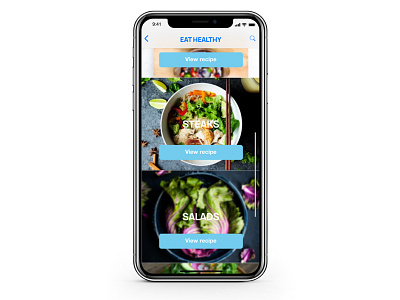 Recipe App 040 adobexd apple dailyui dailyuichallenge design ios iphone iphonex ui ux xd