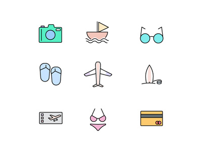 Traveling Icon button design filled line icon icon pack icon set iconography illustration symbol travel ui ux vector web