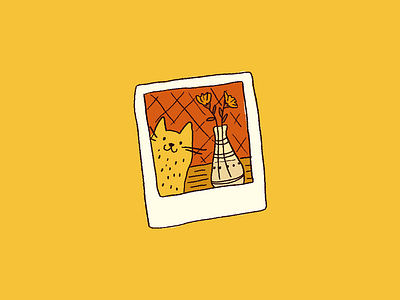 Cat Polaroid animals cat cat lady illustration inktober photoshop polaroid