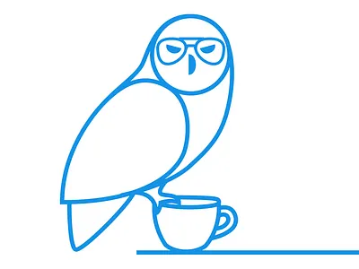 Owl Joe coffee design illustration logo owl vector