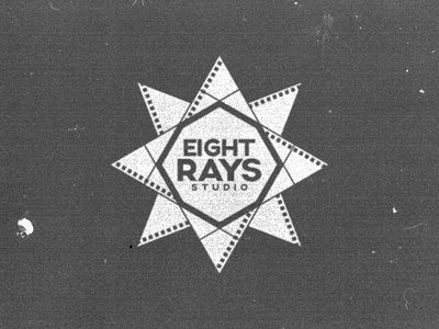 Eight Rays Studio Logo 8 cinematography custom design eight event film film grain logo movie old retro studio