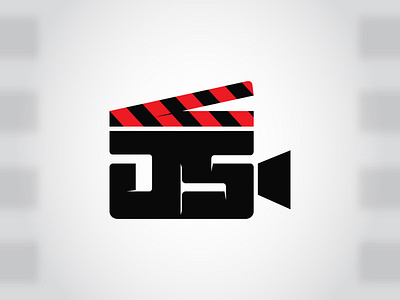 JS Cinema Logo camera cinema custom design film logo monogram typography