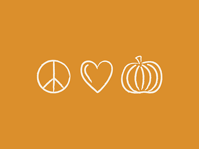 Peace Love & Pumpkins brush fall festive halloween love peace pumpkins