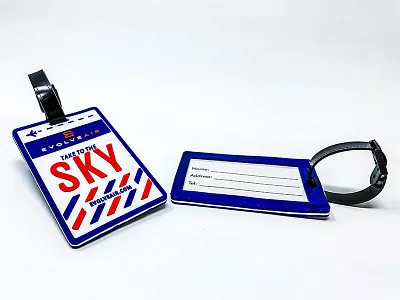 Evolve Air Luggage Tag agency aviation design luggage tag promotional products