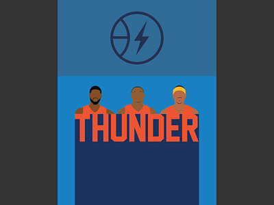 OKC Big 3 anthony basketball big3 carmelo george nba okc oklahoma city paul poster russell sports thunder westbrook