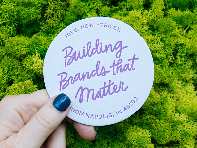 Hand Lettered Coaster coaster hand lettering lettering letterpress swag