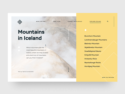 Iceland clean creative design figma flat minimal photoshop typography ui uidesign uidesigner ux uxuidesign web webdesign website